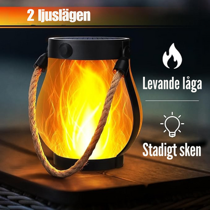 Dancing Flame - Zonne-energielantaarn met realistisch vlammen-effect