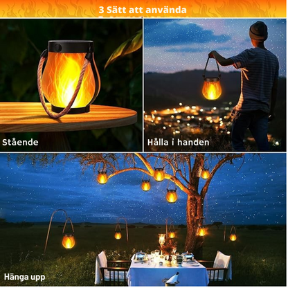 Dancing Flame - Zonne-energielantaarn met realistisch vlammen-effect