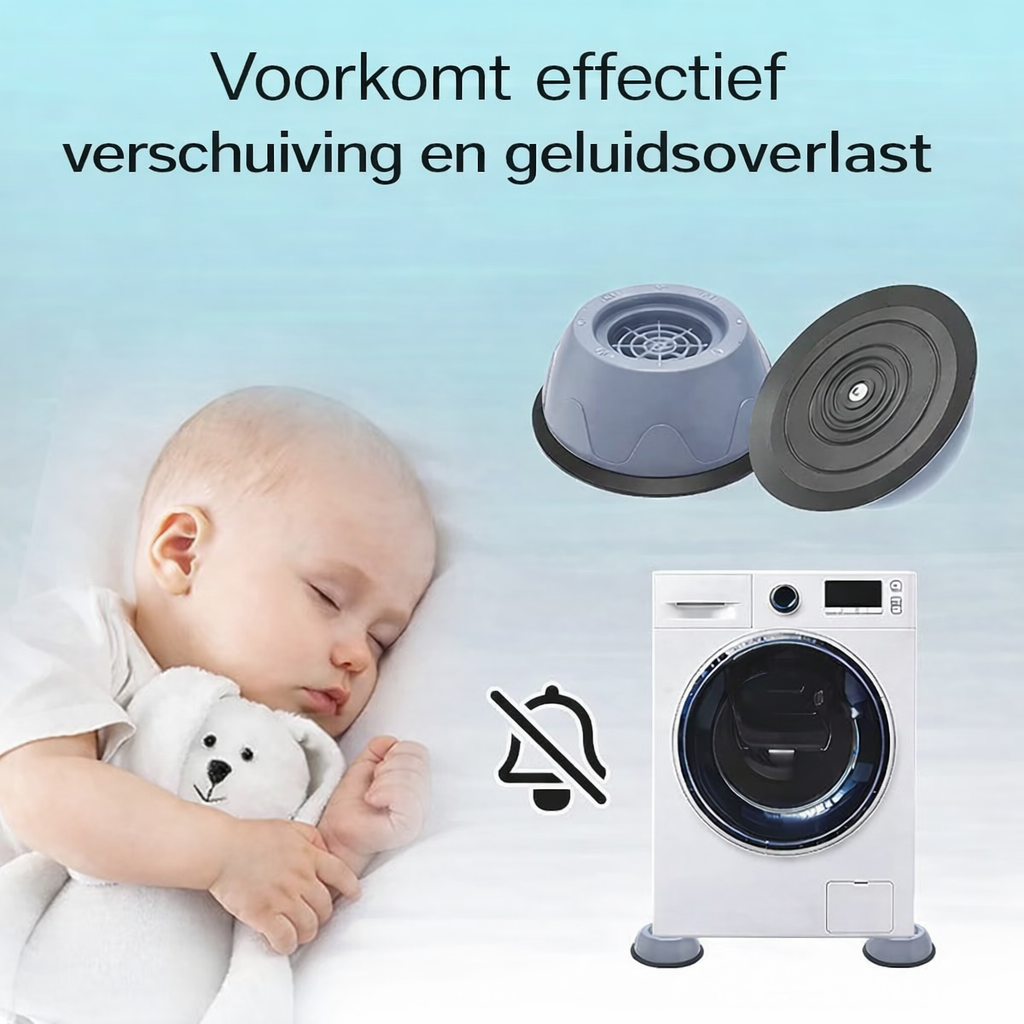 QuietWash™ |  Zeg Vaarwel Tegen Lawaai en Trillingen.