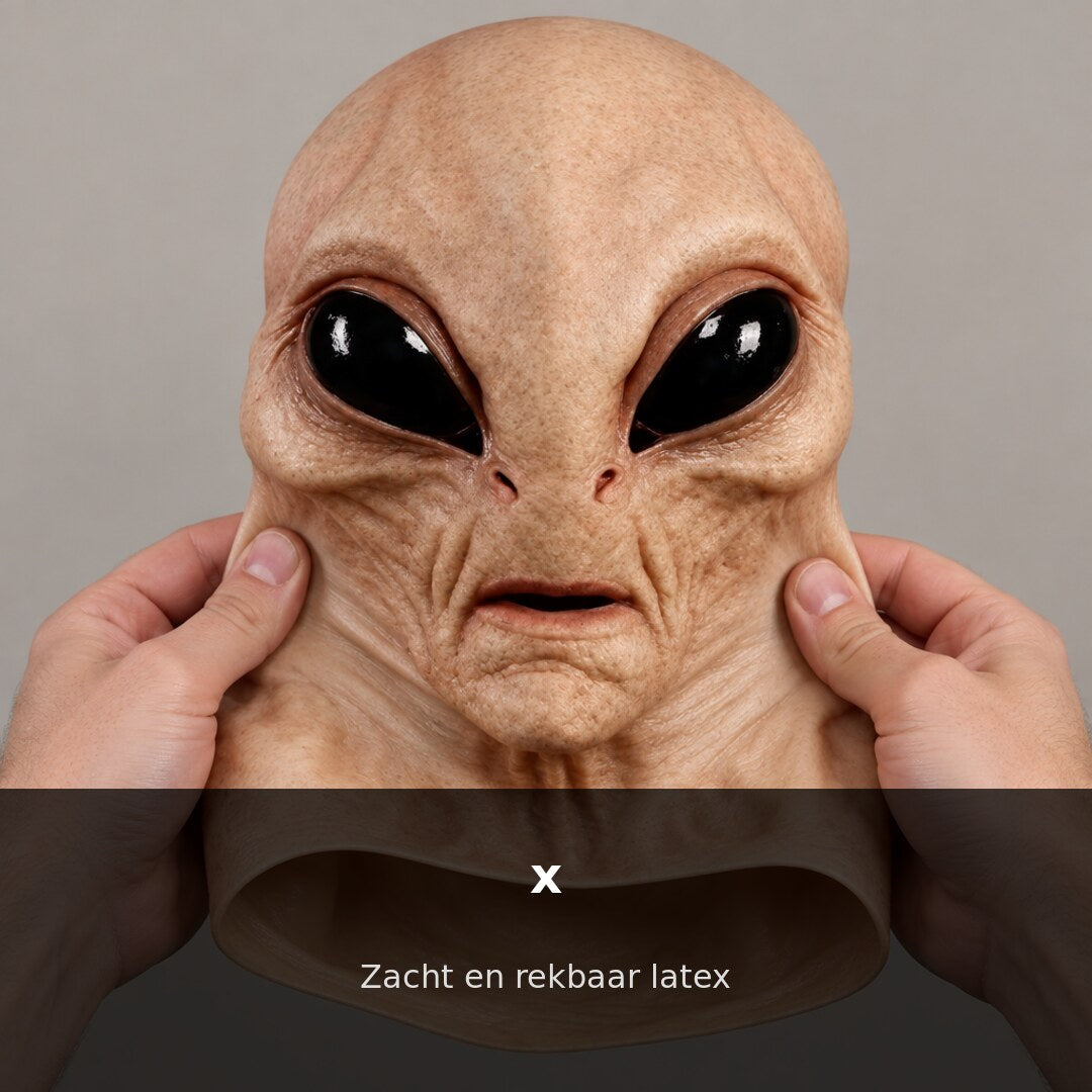 Grimora Alien Masker - Realistisch Latex Hoofdmasker