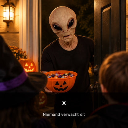 Grimora Alien Masker - Realistisch Latex Hoofdmasker