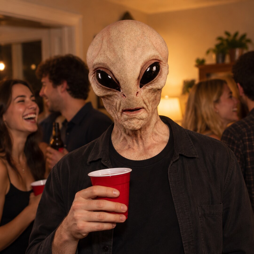 Grimora Alien Masker - Realistisch Latex Hoofdmasker