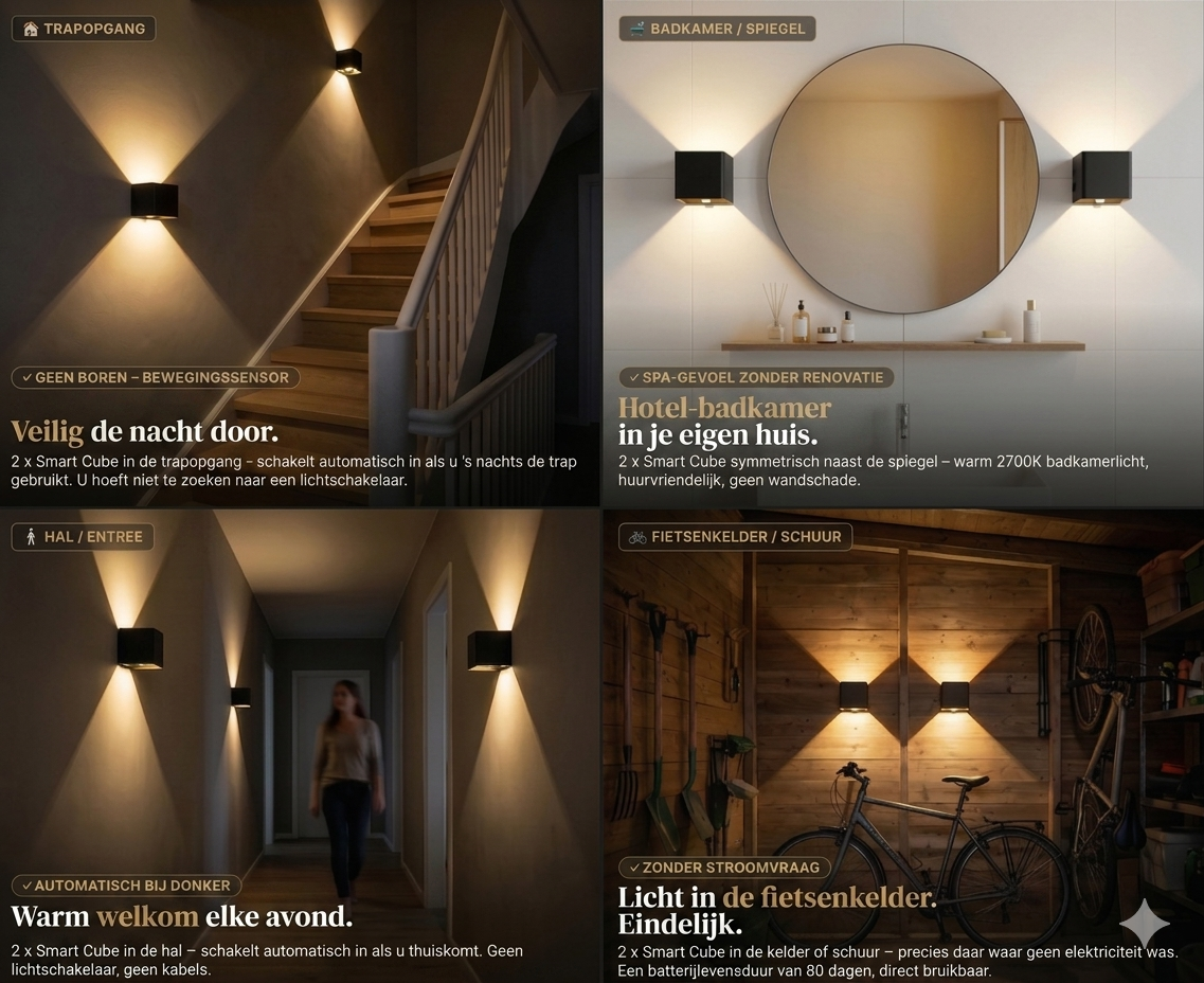 AuraBeam™ – Slimme Draadloze LED Wandlamp