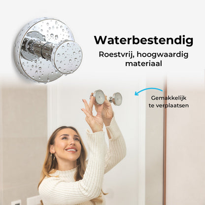 Zuignap Handdoekhaak - Set van 2