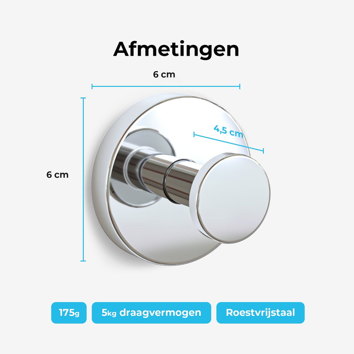 Zuignap Handdoekhaak - Set van 2