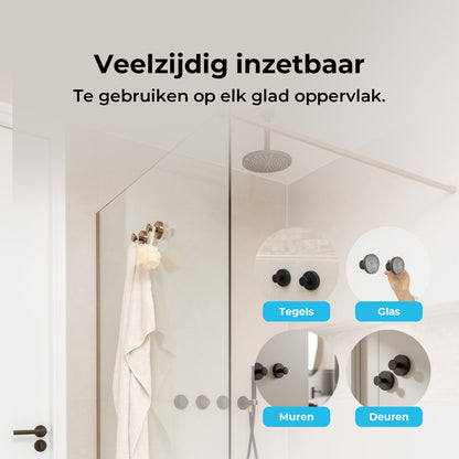 Zuignap Handdoekhaak - Set van 2