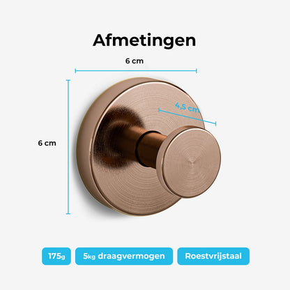 Zuignap Handdoekhaak - Set van 2