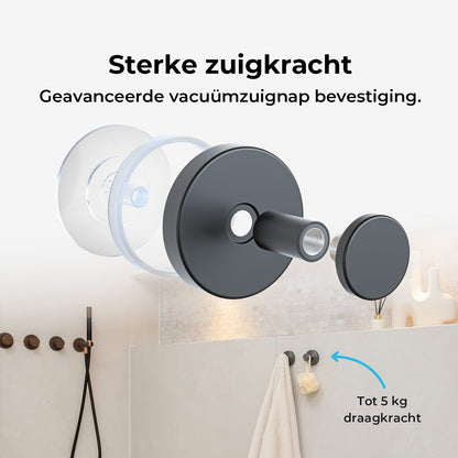 Zuignap Handdoekhaak - Set van 2