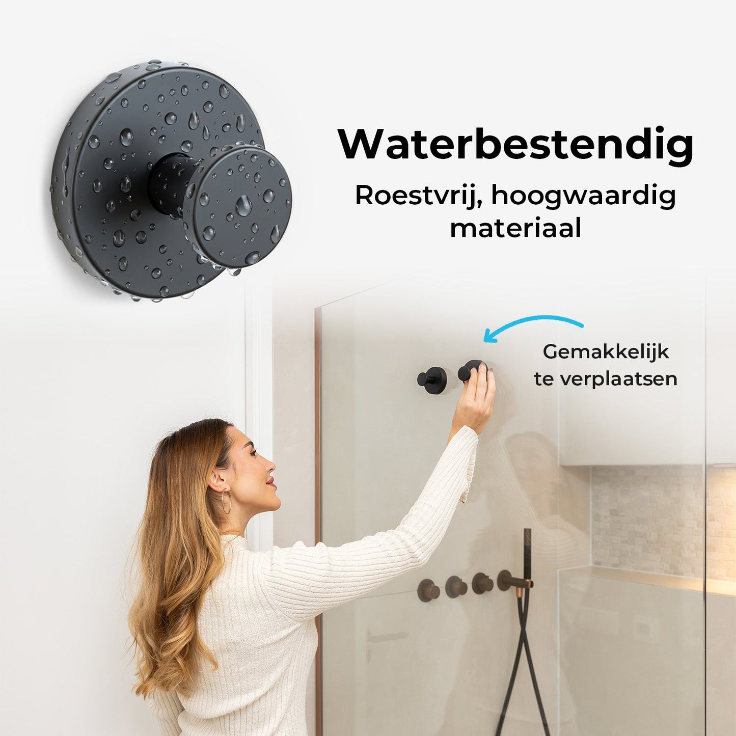 Zuignap Handdoekhaak - Set van 2
