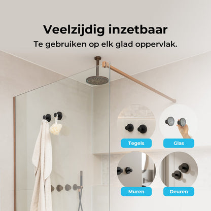 Zuignap Handdoekhaak - Set van 2