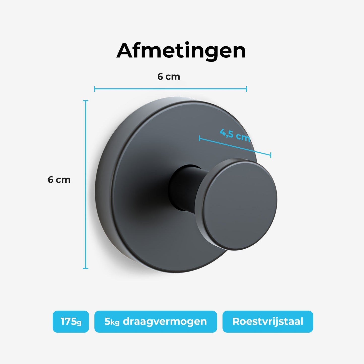 Zuignap Handdoekhaak - Set van 2