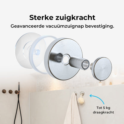Zuignap Handdoekhaak - Set van 2