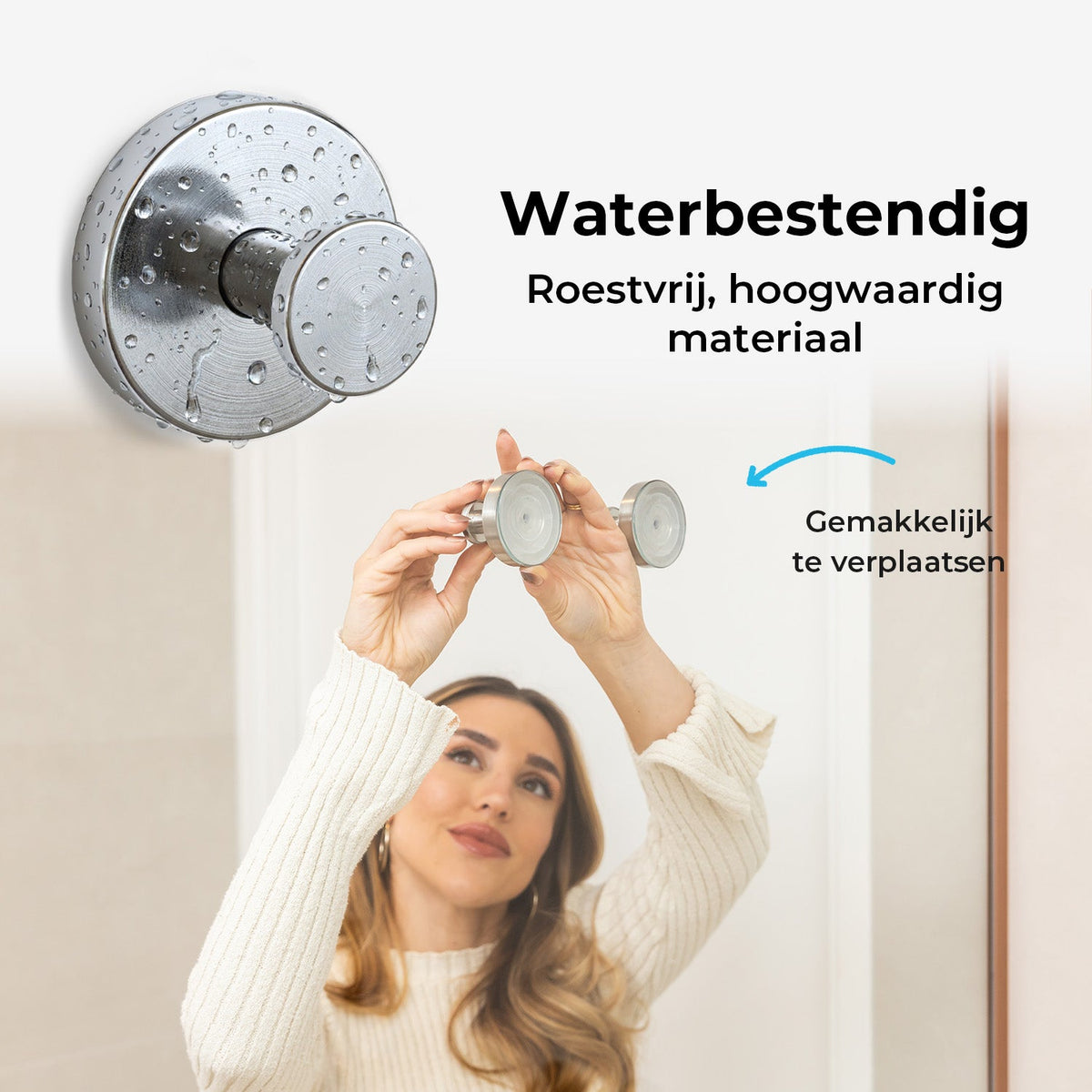 Zuignap Handdoekhaak - Set van 2