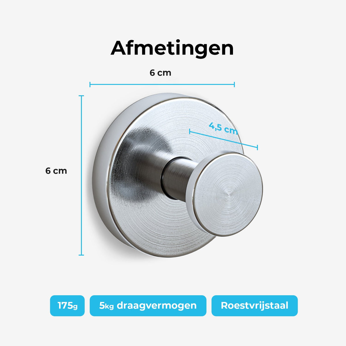 Zuignap Handdoekhaak - Set van 2