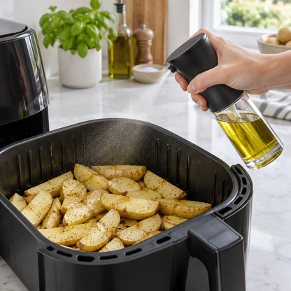 Olie verstuiven in de airfryer