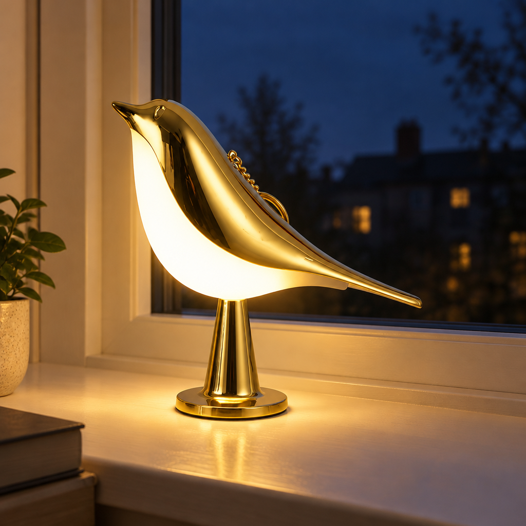Picora vogellamp goud