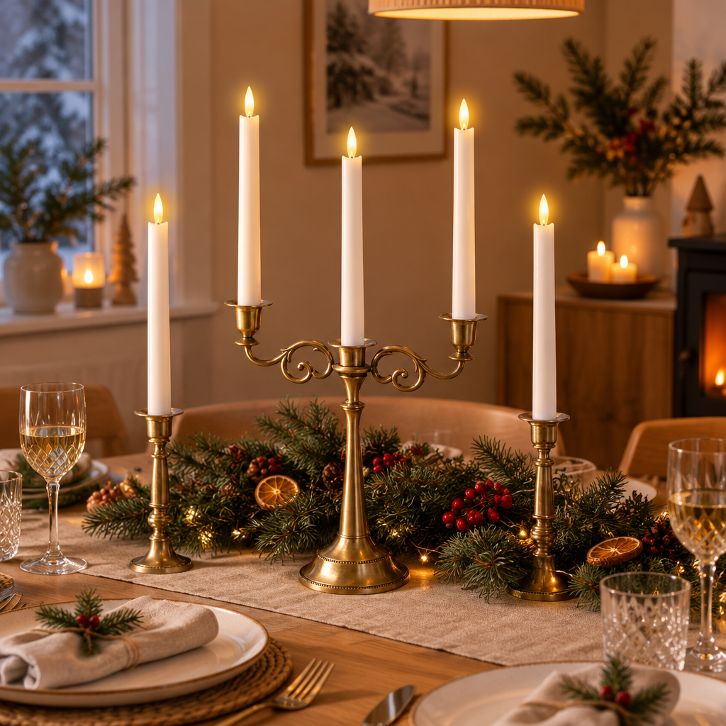 Kandora kaarsen op tafel