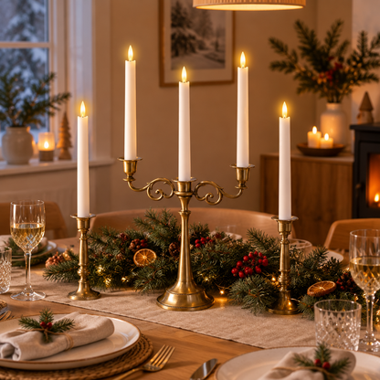 Kandora kaarsen op tafel