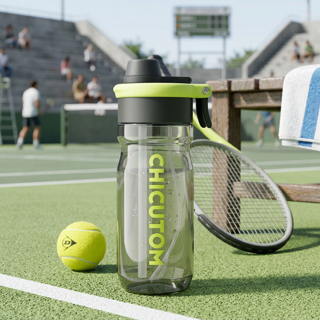 2-in-1 sportwaterfles met sprayfunctie en rietje – grote inhoud en lekvrij